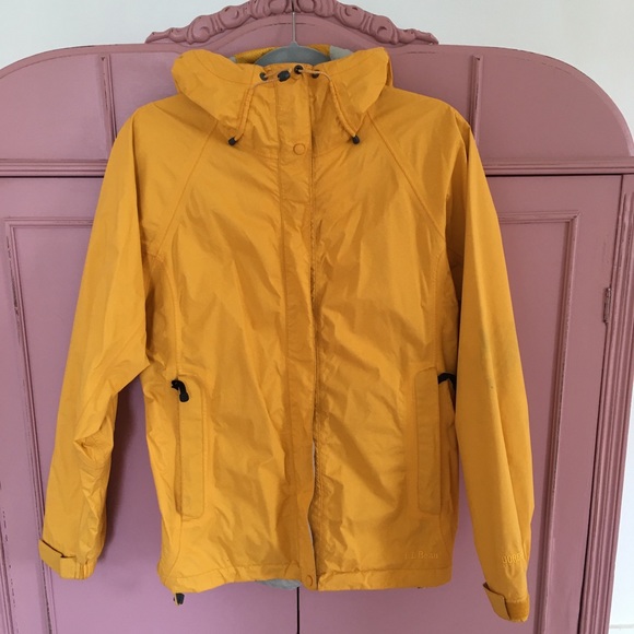 L.L. Bean Jackets & Blazers - LL Bean Goretex Winter Rain Jacket Coat Yellow SM